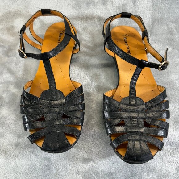 Baretraps Womens Shoes 6.5M  Ellary Black buckeled strap Sandals - Picture 2 of 16
